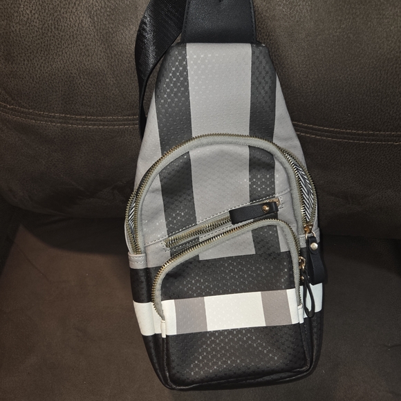 Macy's Handbags - Macy's Gray and Black Crossbody Bag